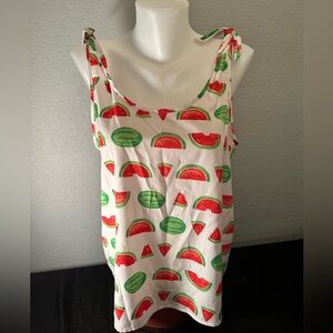 LeLis women’s watermelon tie strap tank size M.